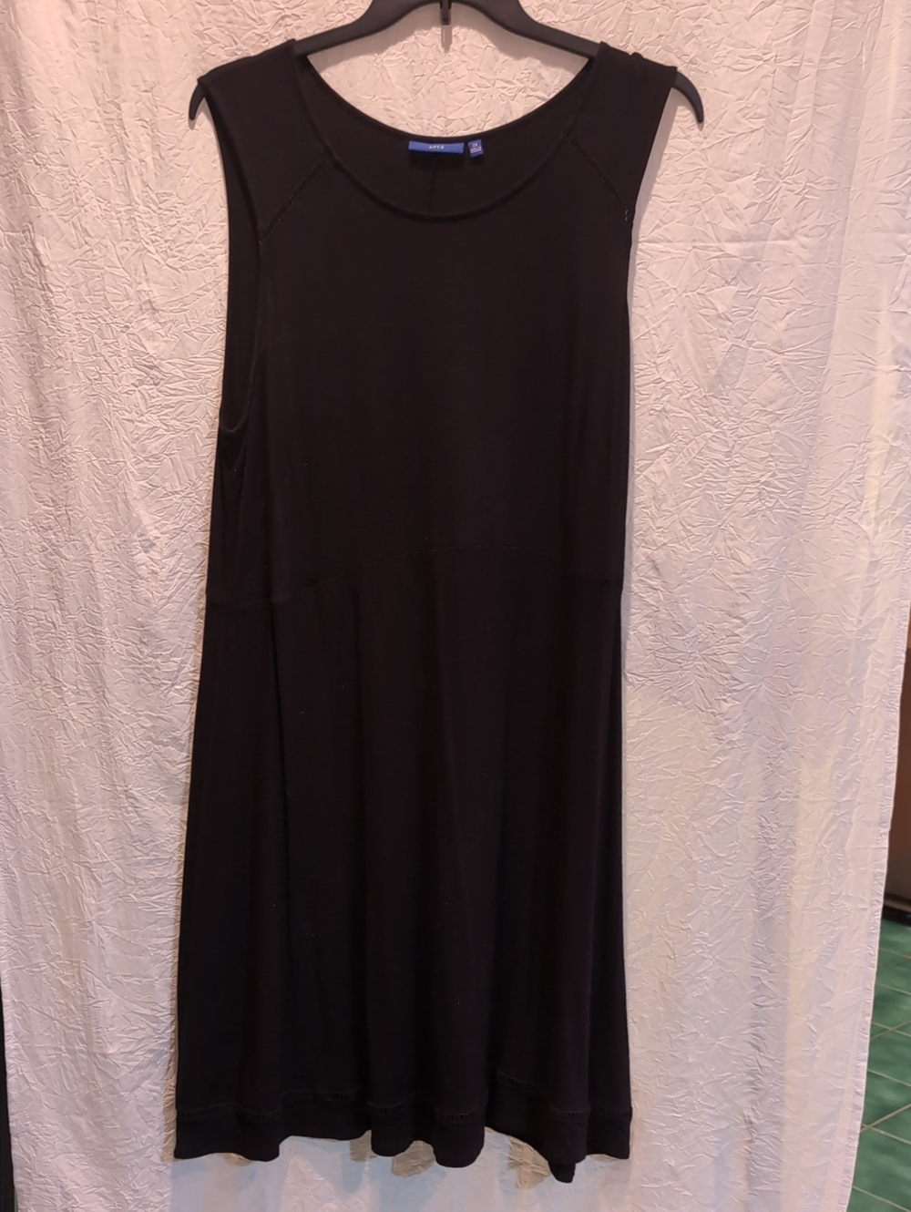 Plus Size Apt. 9 Black Sleeveless Dress with Blue Label